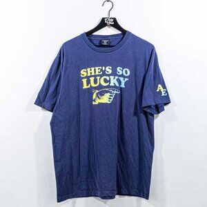 She's So Lucky T-Shirt American Eagle XL VTG 90s Preppy Retro Funny Joke